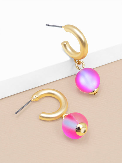 Glow Beads Hoop Earring