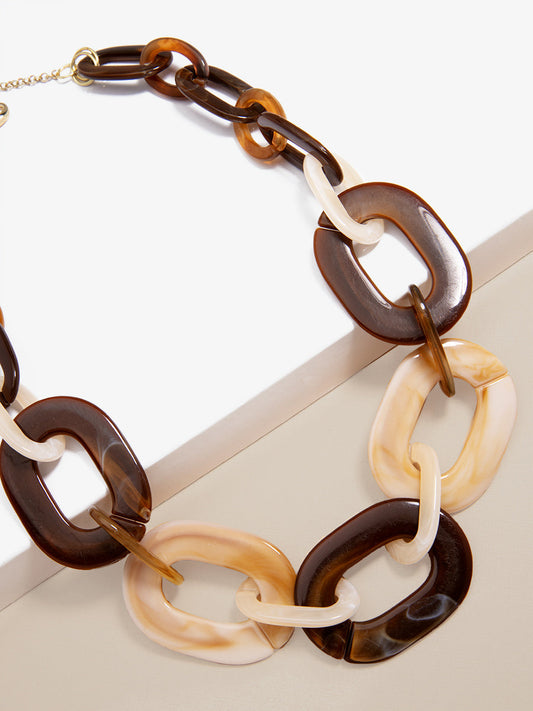 Marbled Moment Collar Necklace