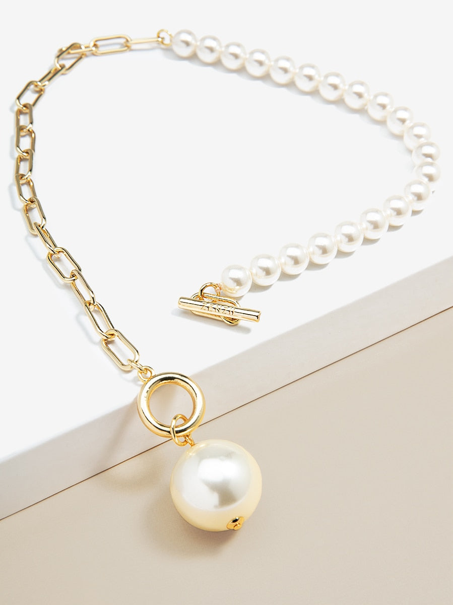 Best of Both Worlds Pearl Collar Necklace