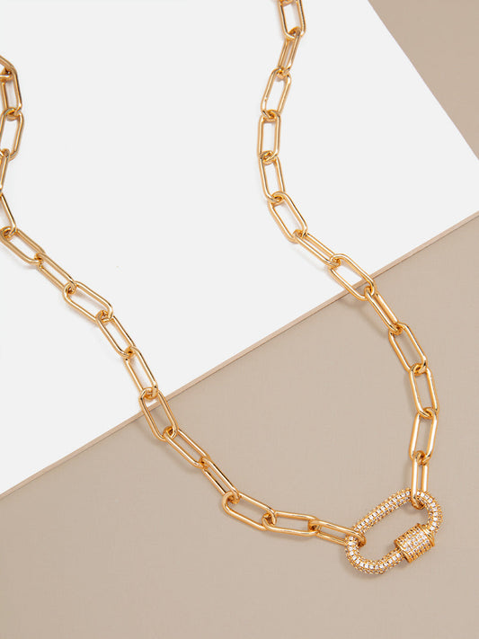 Pav?Diamond Charm Necklace