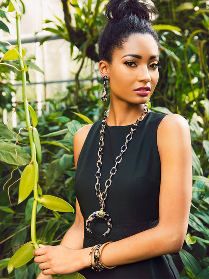 Tropical Torti Horn Necklace