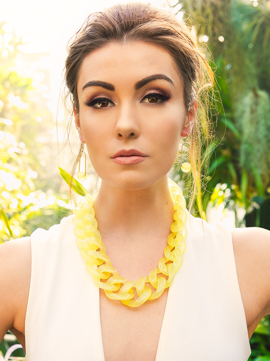 Lucky Lucite Collar Necklace