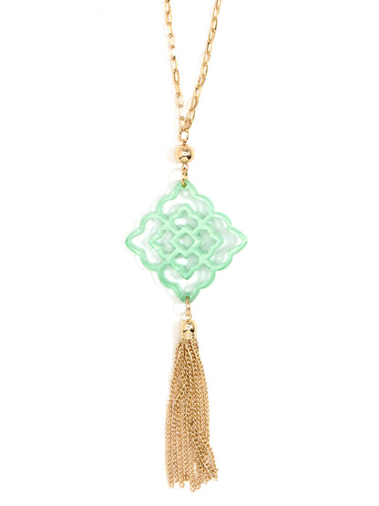 Rose Tassel Necklace
