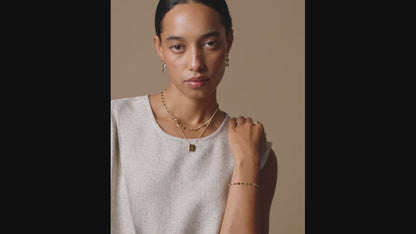 Dot Disc Chain Magnet Short Necklace
