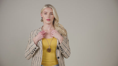 Mara Leopard Rectangle Earring