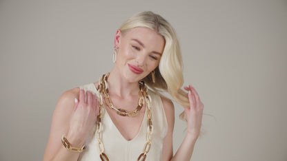 Isla Marbled Link Short Necklace